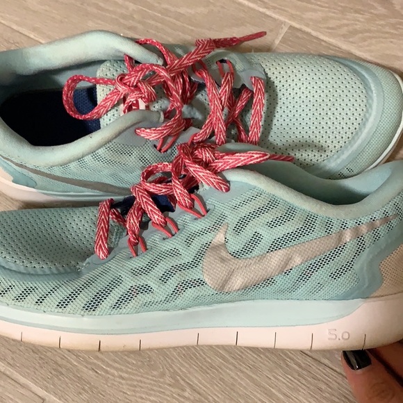 Aqua Blue Nike Free Run 5.0 - Picture 2 of 4